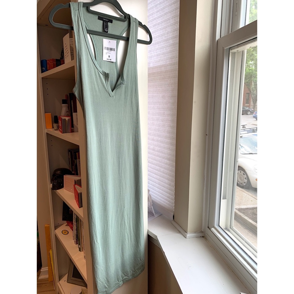 Racerback Bodycon Sage Dress NWT